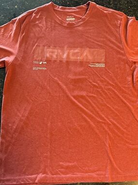 RVCA Brick Red Short Sleeve Logo Tee
